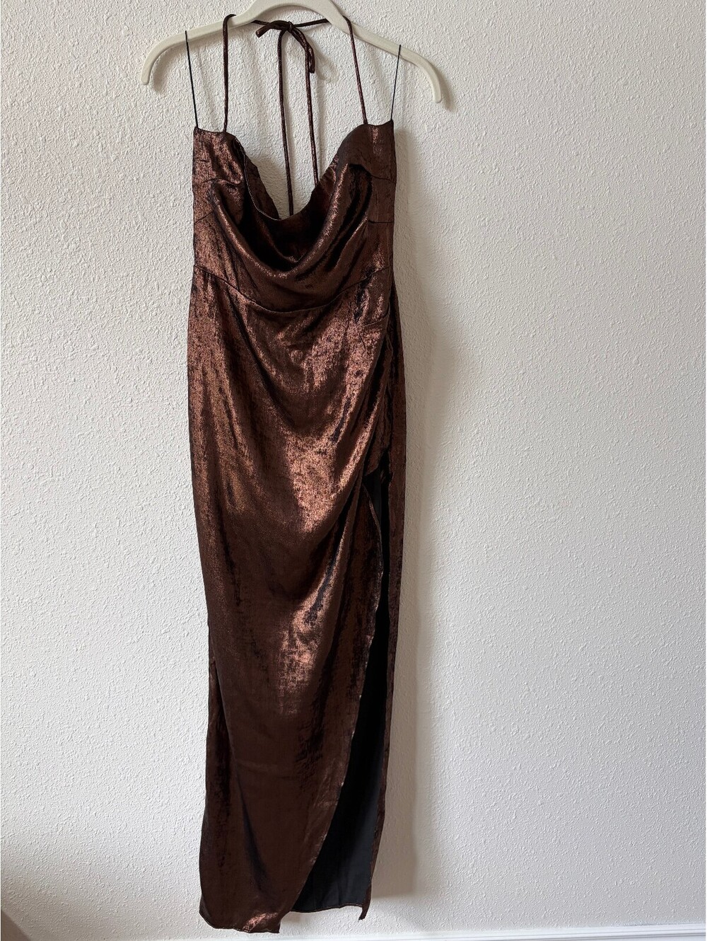 Rumer The Label Phoenix Maxi Dress Bronze Size Large Party Going Out Vacation